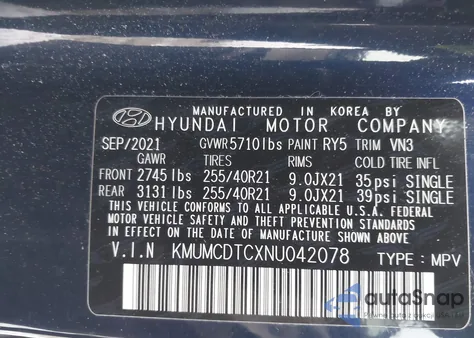 2022 Genesis Gv70 3.5T Awd Sport from USA, damaged, VIN KMUMCDTCXNU042078